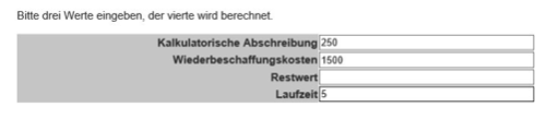 Beispiel 2 kalkulatorische Abschreibungen 